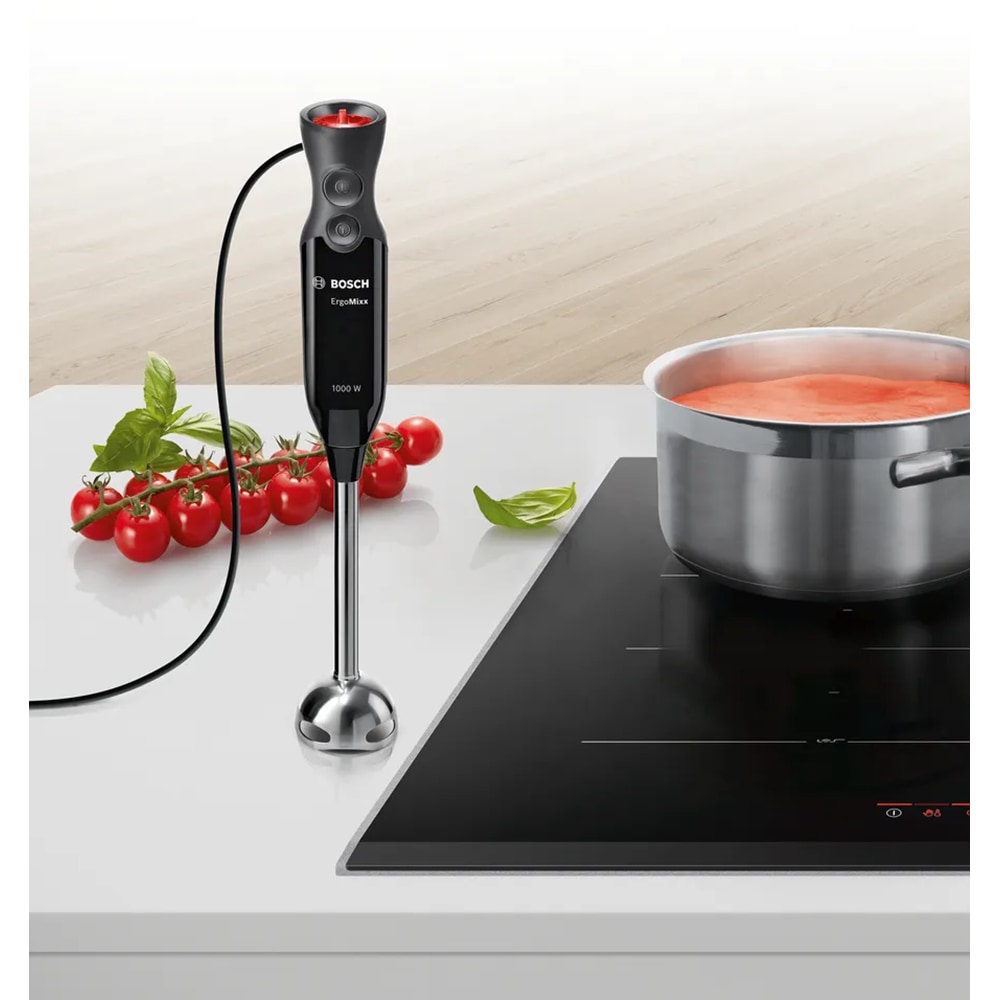 Mixer vertical BOSCH ErgoMixx MS61B6170, 0.6l, 1000W, 12 trepte viteza, negru