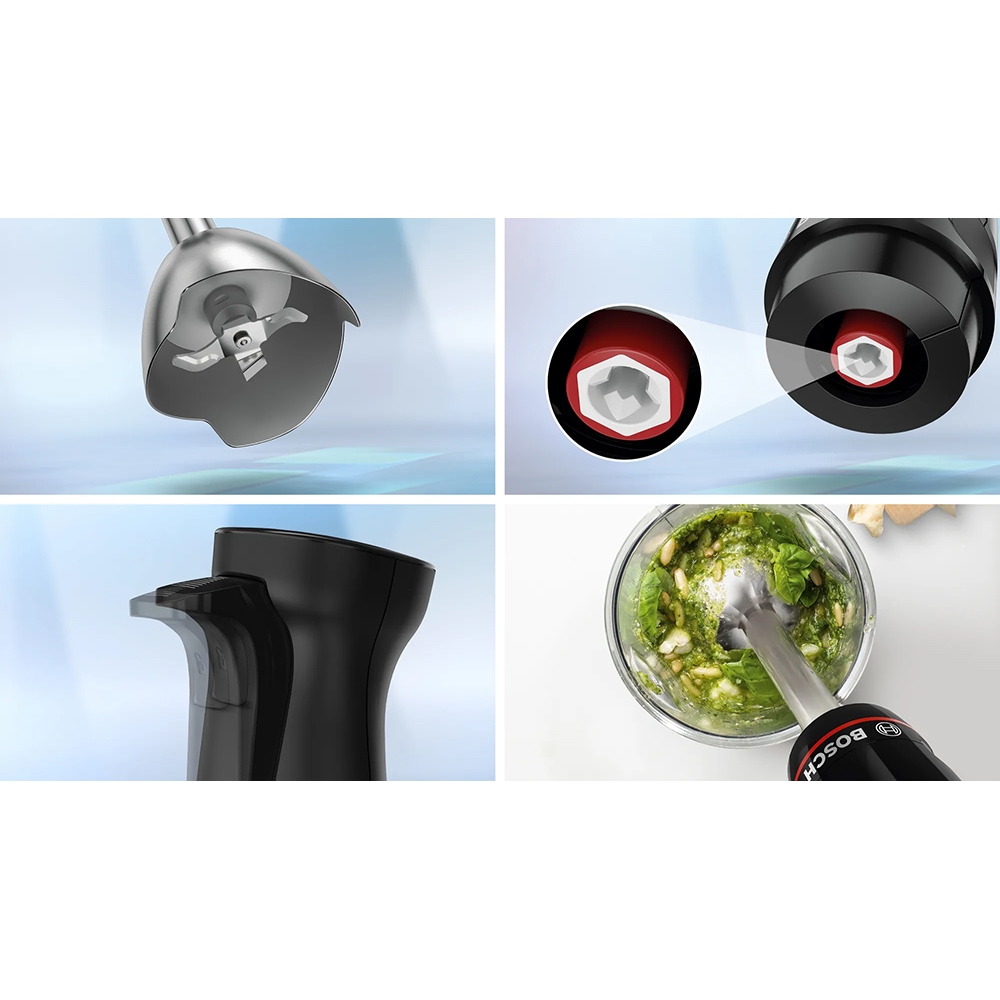Mixer vertical BOSCH MSM4B624, 1l, 1000W, viteza variabila, negru-argintiu