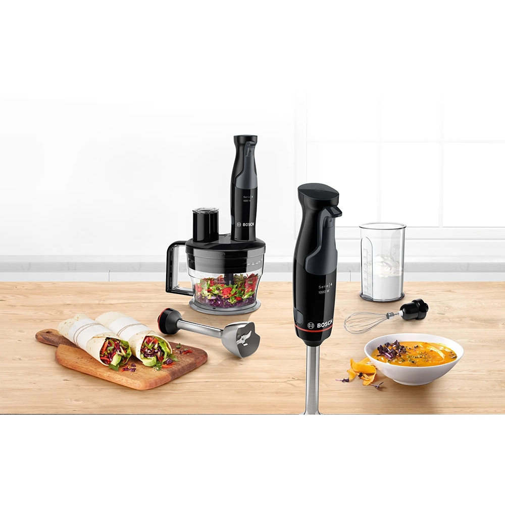 Mixer vertical BOSCH ErgoMaster MSM4B670, 1.25l, 1000W, viteza variabila, negru