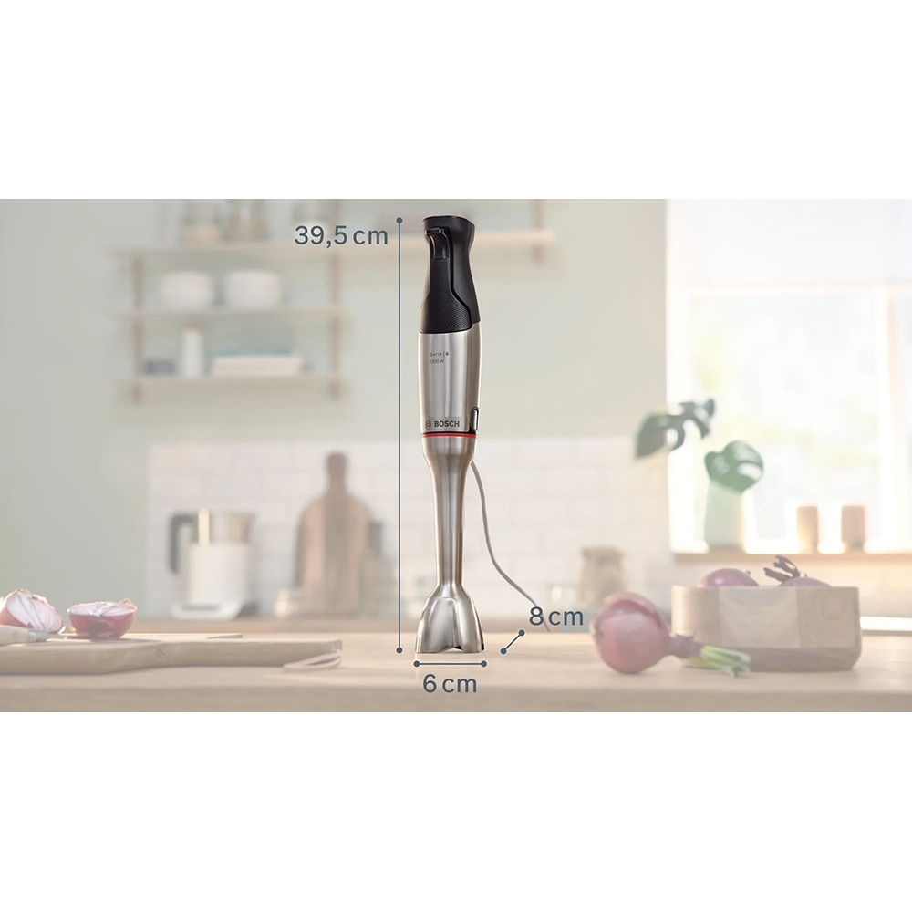 Mixer vertical BOSCH ErgoMaster MSM6M8X1, 1.25l, 1200W, viteza variabila, argintiu-negru