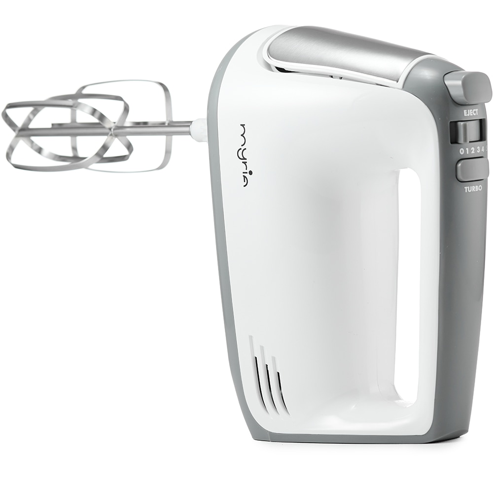 Mixer cu bol MYRIA MY4024, 3.4l, 300W, 5 trepte viteza, alb-gri 