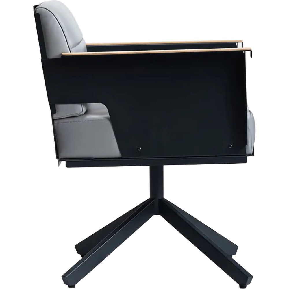 Fotoliu Troy Mini, metal-textil, negru-gri