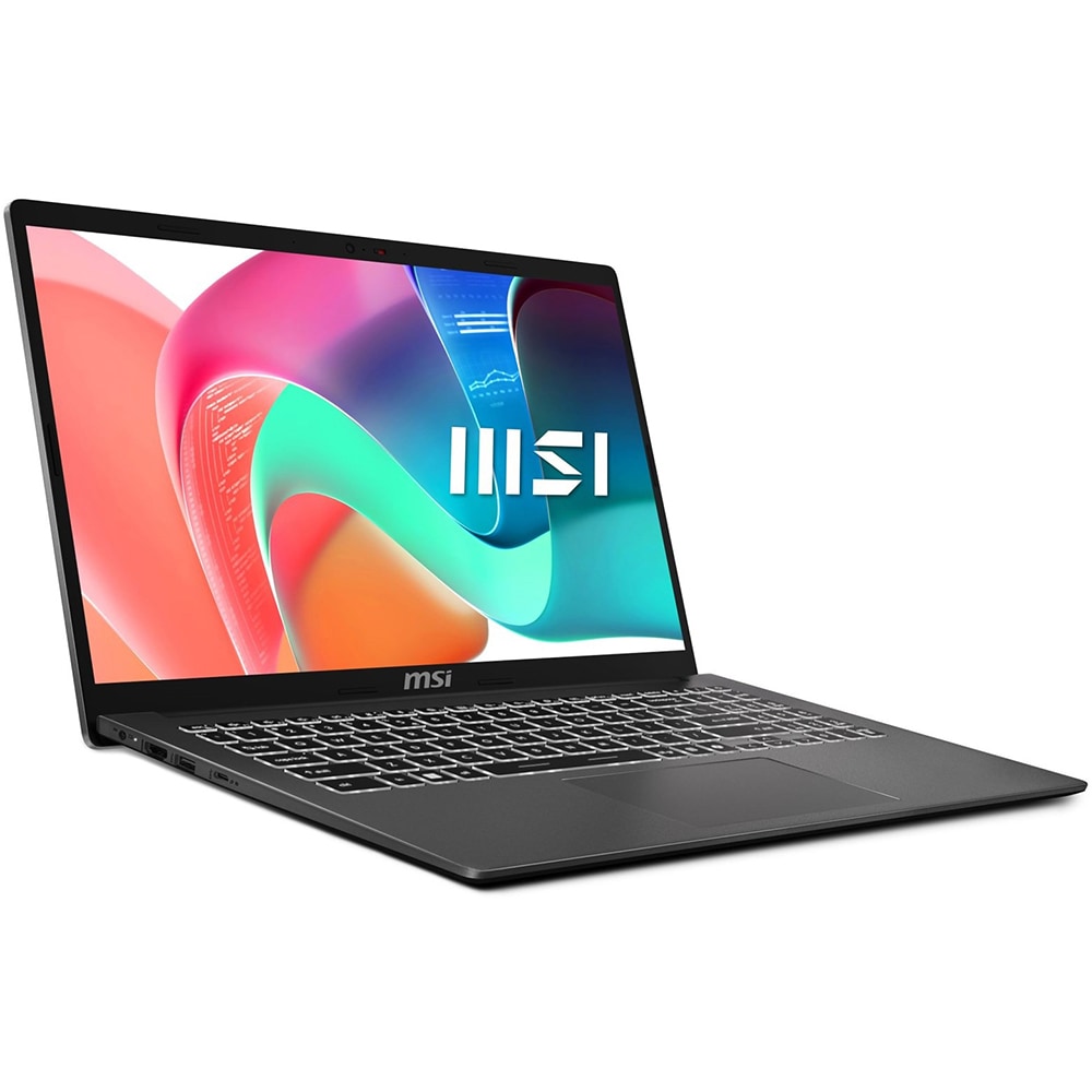 Laptop MSI Modern 15 F13MG-071XRO, Intel Core i5-1335U pana la 4.6GHz, 15.6" Full HD, 8GB, SSD 512GB, Intel Iris Xe Graphics, Free DOS, Platinum Gray