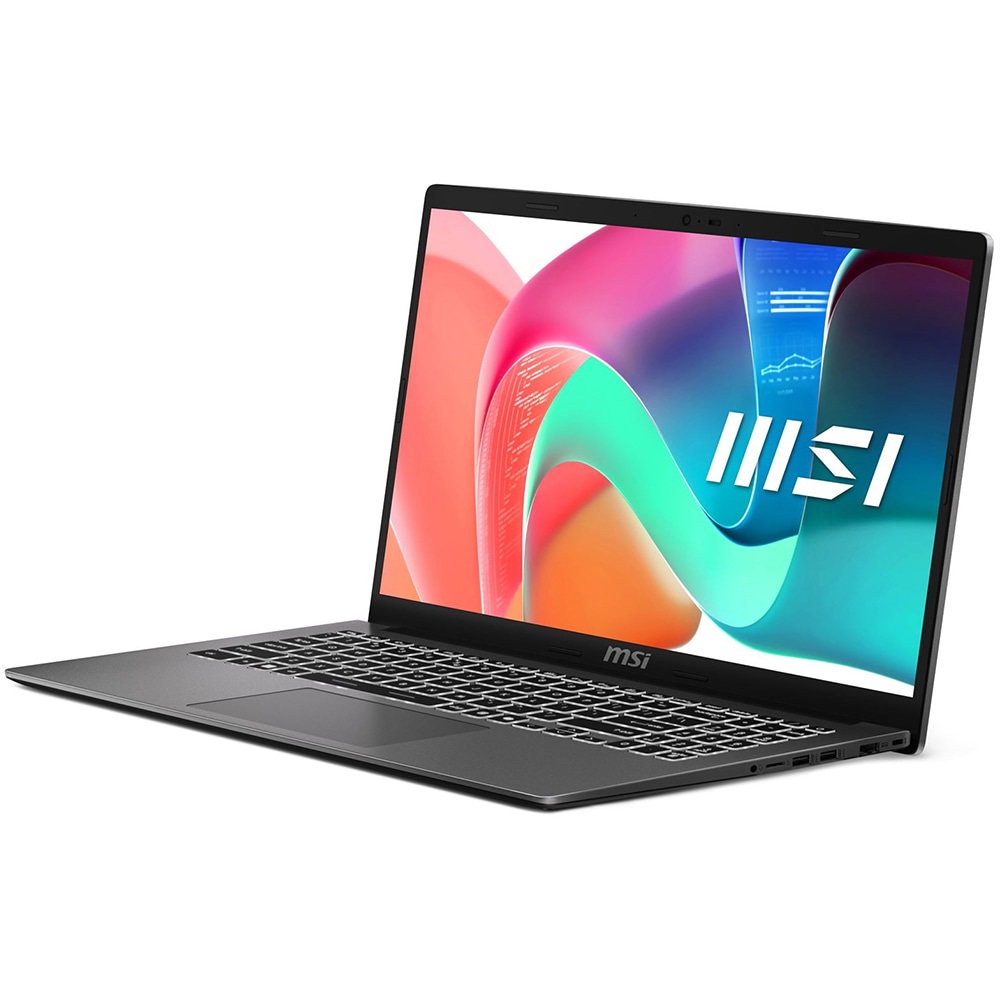 Laptop MSI Modern 15 F13MG-071XRO, Intel Core i5-1335U pana la 4.6GHz, 15.6" Full HD, 8GB, SSD 512GB, Intel Iris Xe Graphics, Free DOS, Platinum Gray