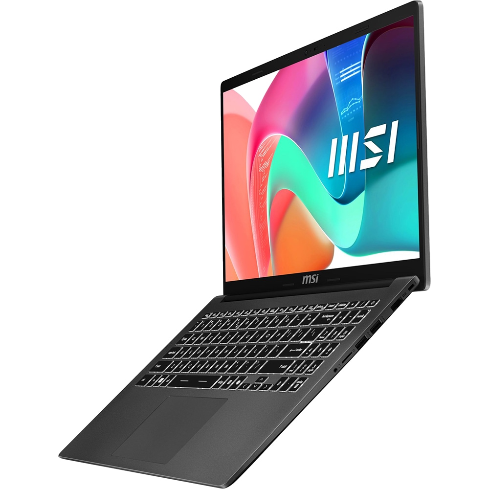 Laptop MSI Modern 15 F13MG-071XRO, Intel Core i5-1335U pana la 4.6GHz, 15.6" Full HD, 8GB, SSD 512GB, Intel Iris Xe Graphics, Free DOS, Platinum Gray