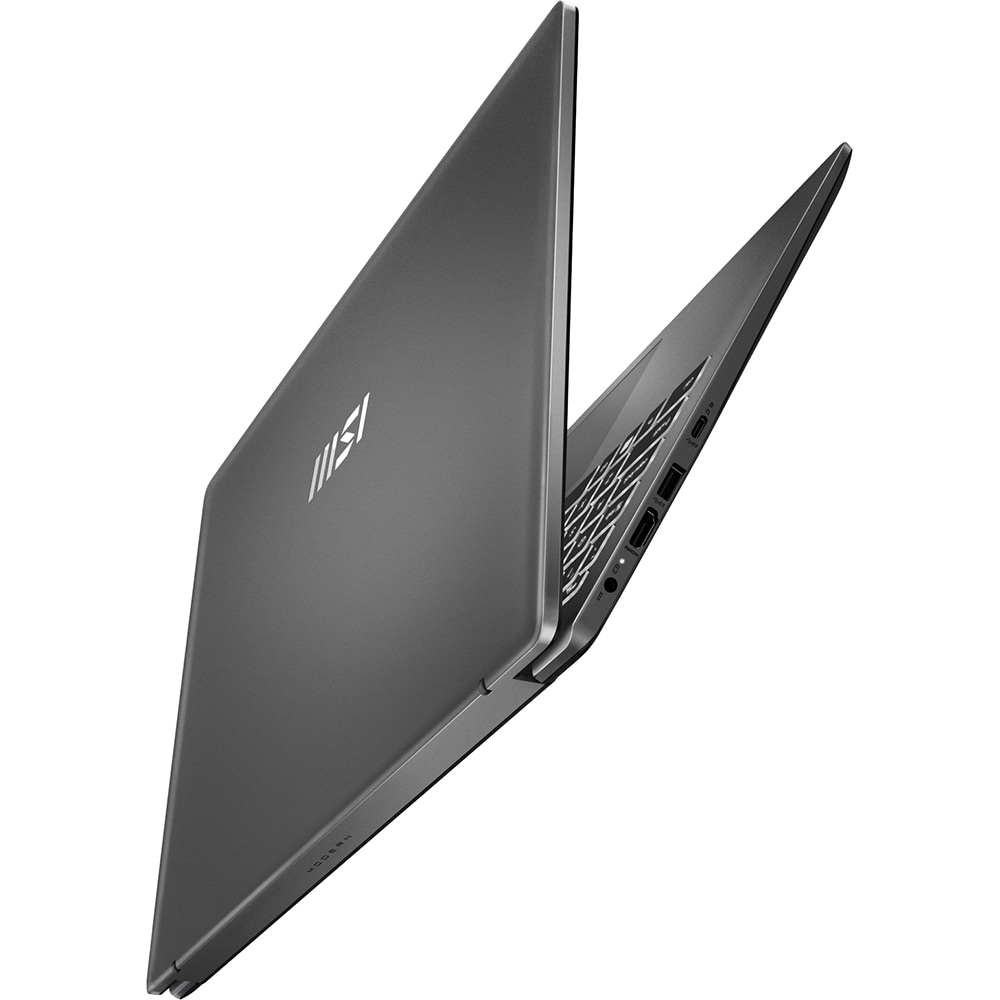 Laptop MSI Modern 15 F13MG-071XRO, Intel Core i5-1335U pana la 4.6GHz, 15.6" Full HD, 8GB, SSD 512GB, Intel Iris Xe Graphics, Free DOS, Platinum Gray