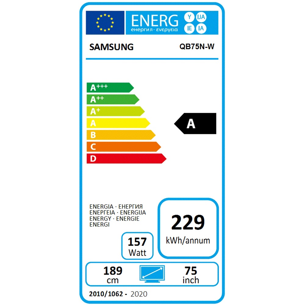 Display profesional SAMSUNG LH75QBNWLGC, 75", Ultra HD 4K, Touch, 120 Hz, Wi-Fi, negru