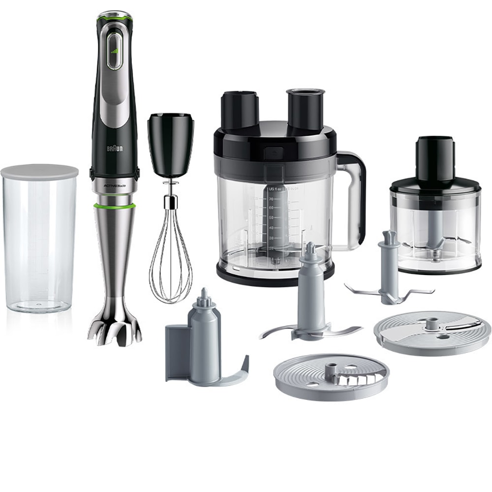 Mixer vertical BRAUN MQ9195XLI, 2l, 1200W, viteza variabila, negru-argintiu