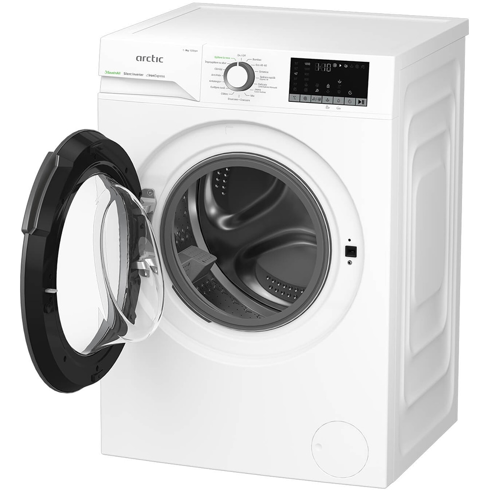 Masina de spalat rufe frontala ARCTIC APLM2WFSU28211WG, ExtraSteam, 8 kg, 1200rpm, Clasa A, alb
