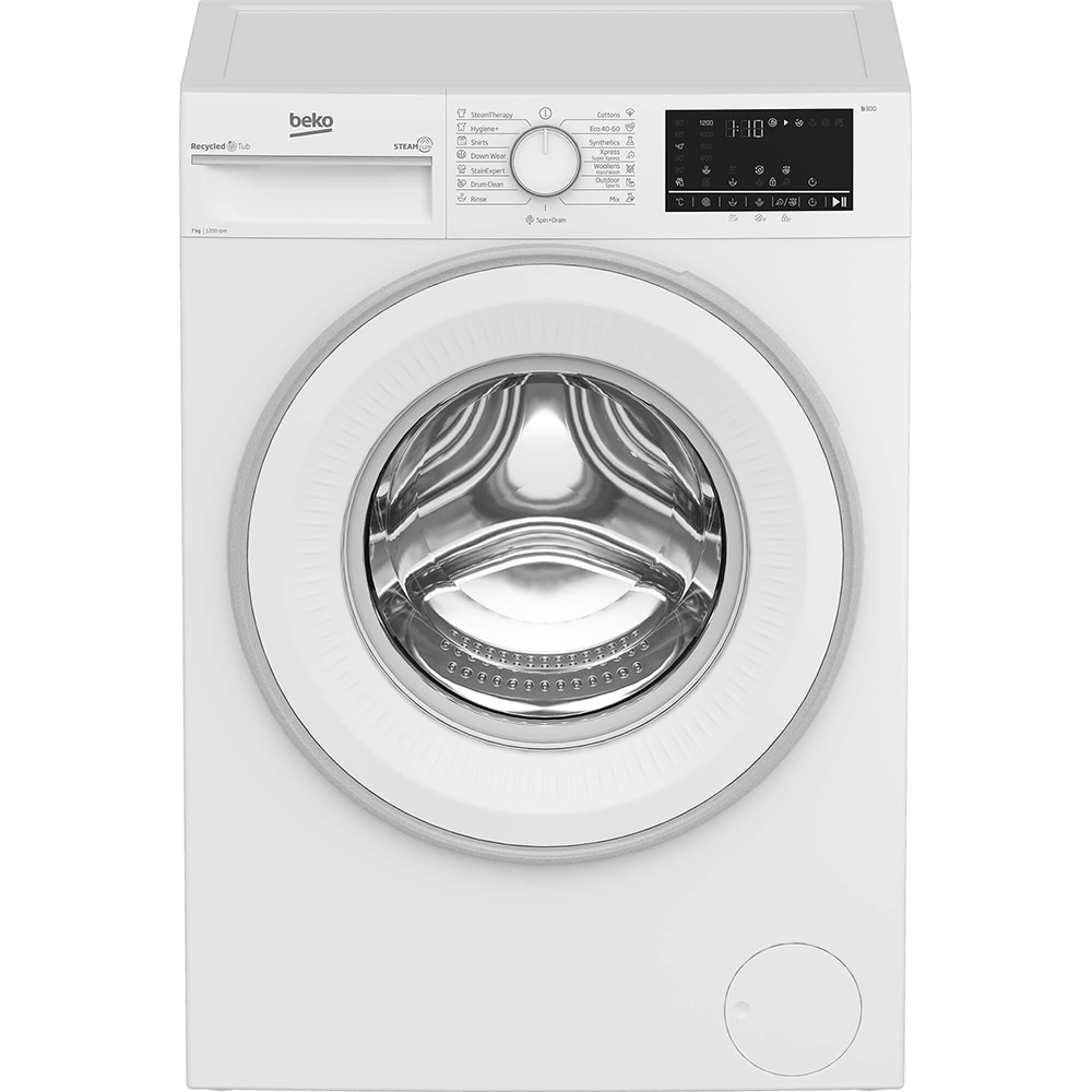 Masina de spalat rufe frontala BEKO B3WFU4721W, SteamCure, 7 kg, 1200rpm, Clasa A, alb