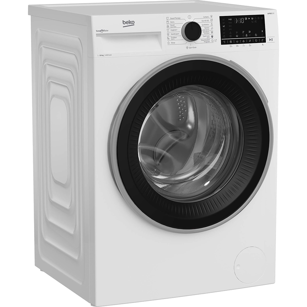 Masina de spalat rufe frontala BEKO B4WFT5104111W, SteamCure, 10 kg, 1400rpm, Clasa A, alb