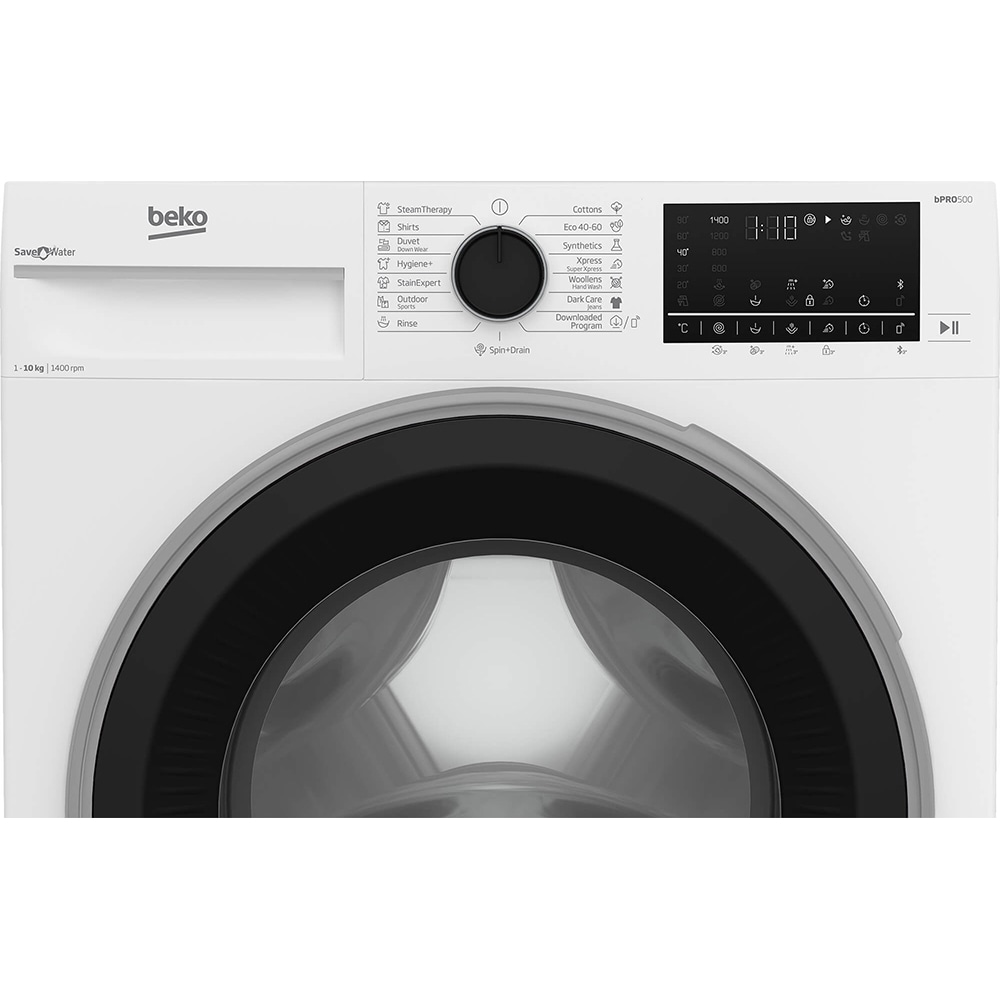 Masina de spalat rufe frontala BEKO B4WFT5104111W, SteamCure, 10 kg, 1400rpm, Clasa A, alb