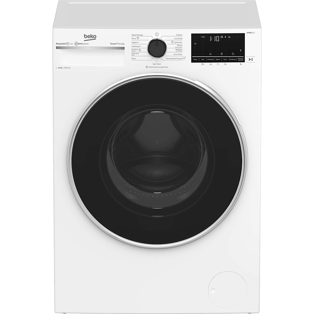 Masina de spalat rufe frontala BEKO B5WFT510419W, SteamCure, 10 kg, 1400rpm, Clasa A, alb