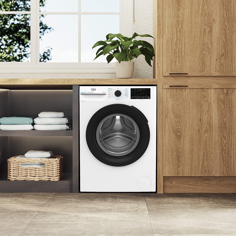 Masina de spalat rufe frontala BEKO BM3WFSU47415WB, EnergySpin, 7 kg, 1400rpm, Clasa A, alb