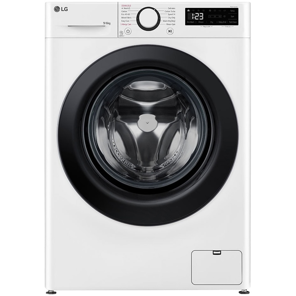 Masina de spalat rufe frontala cu uscator LG F4DR509SBW, Steam, AI DD, 9/6 kg, 1400rpm, Clasa A/D, alb