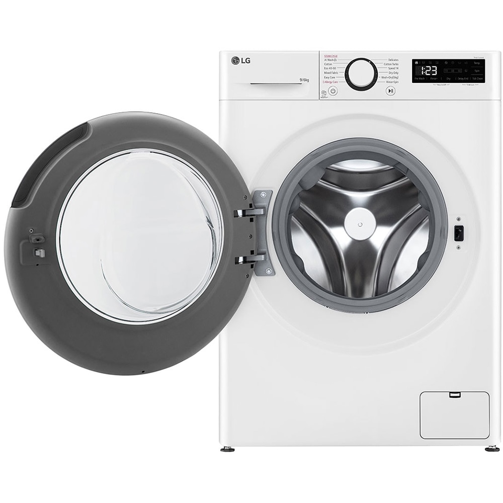 Masina de spalat rufe frontala cu uscator LG F4DR509SBW, Steam, AI DD, 9/6 kg, 1400rpm, Clasa A/D, alb