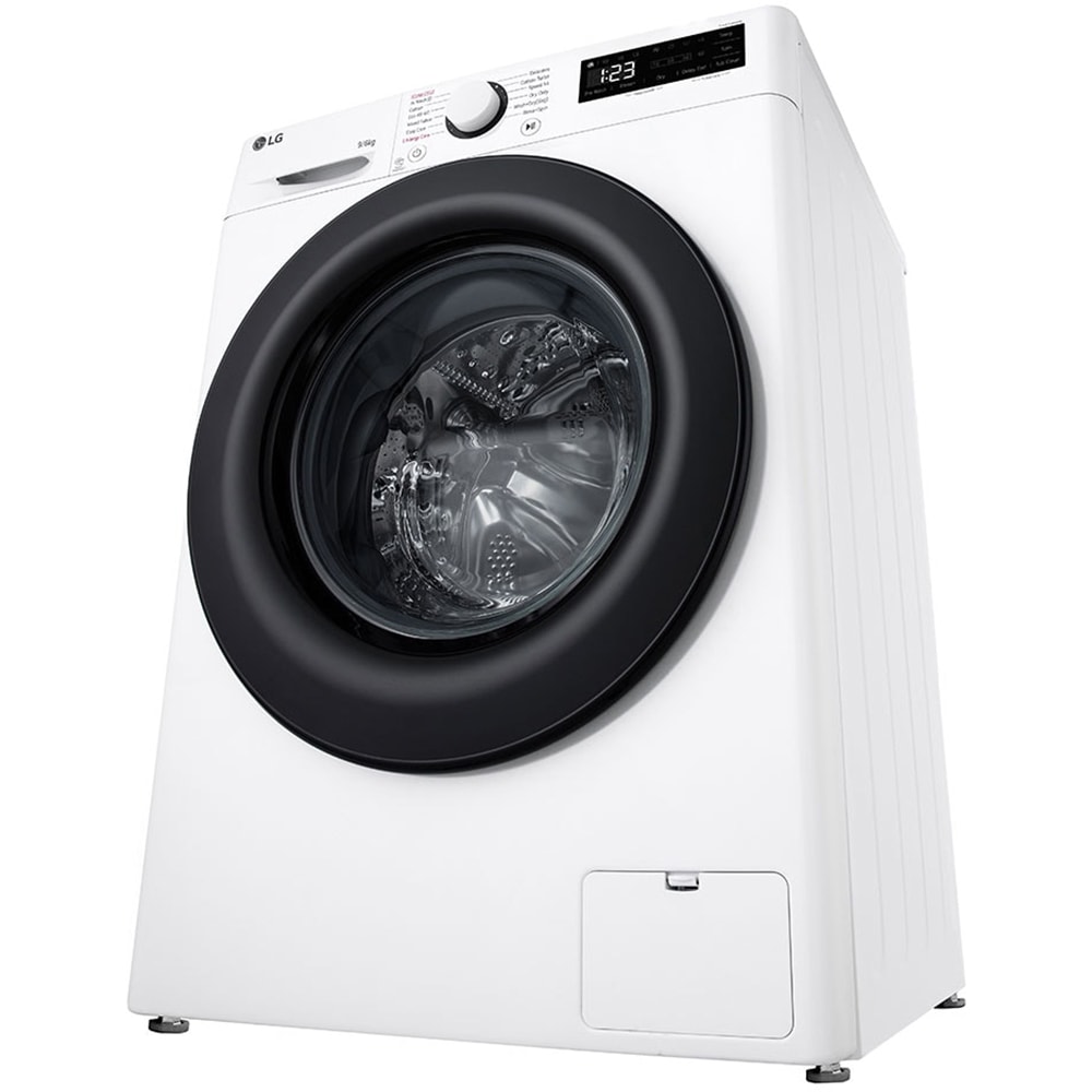 Masina de spalat rufe frontala cu uscator LG F4DR509SBW, Steam, AI DD, 9/6 kg, 1400rpm, Clasa A/D, alb