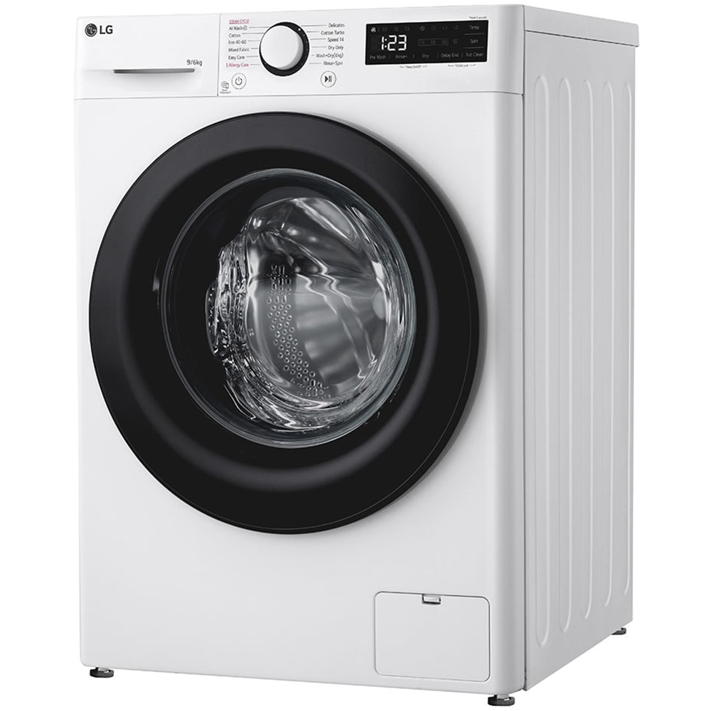 Masina de spalat rufe frontala cu uscator LG F4DR509SBW, Steam, AI DD, 9/6 kg, 1400rpm, Clasa A/D, alb