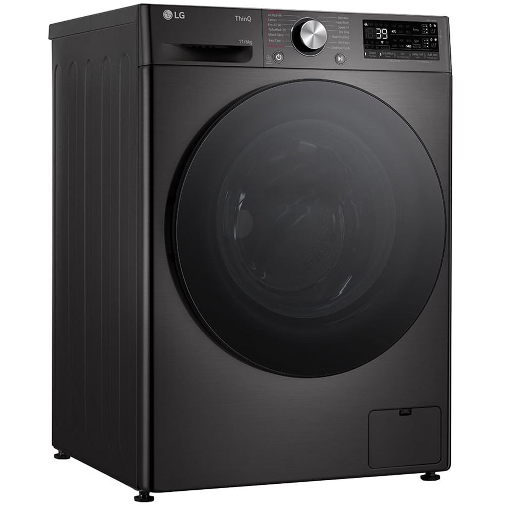 Masina de spalat rufe frontala cu uscator LG F4DR711S2BA, Steam, AI DD, 11/6 kg, 1400rpm, Clasa A/D, antracit
