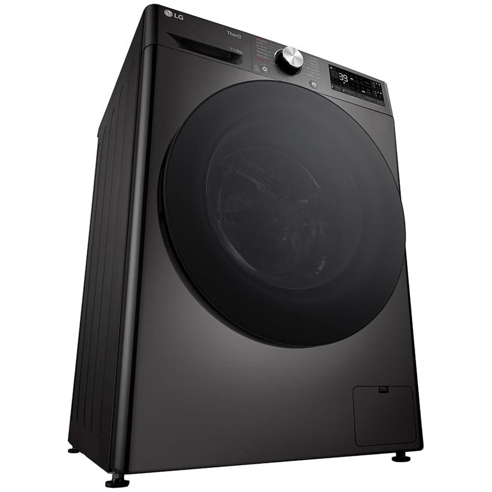 Masina de spalat rufe frontala cu uscator LG F4DR711S2BA, Steam, AI DD, 11/6 kg, 1400rpm, Clasa A/D, antracit
