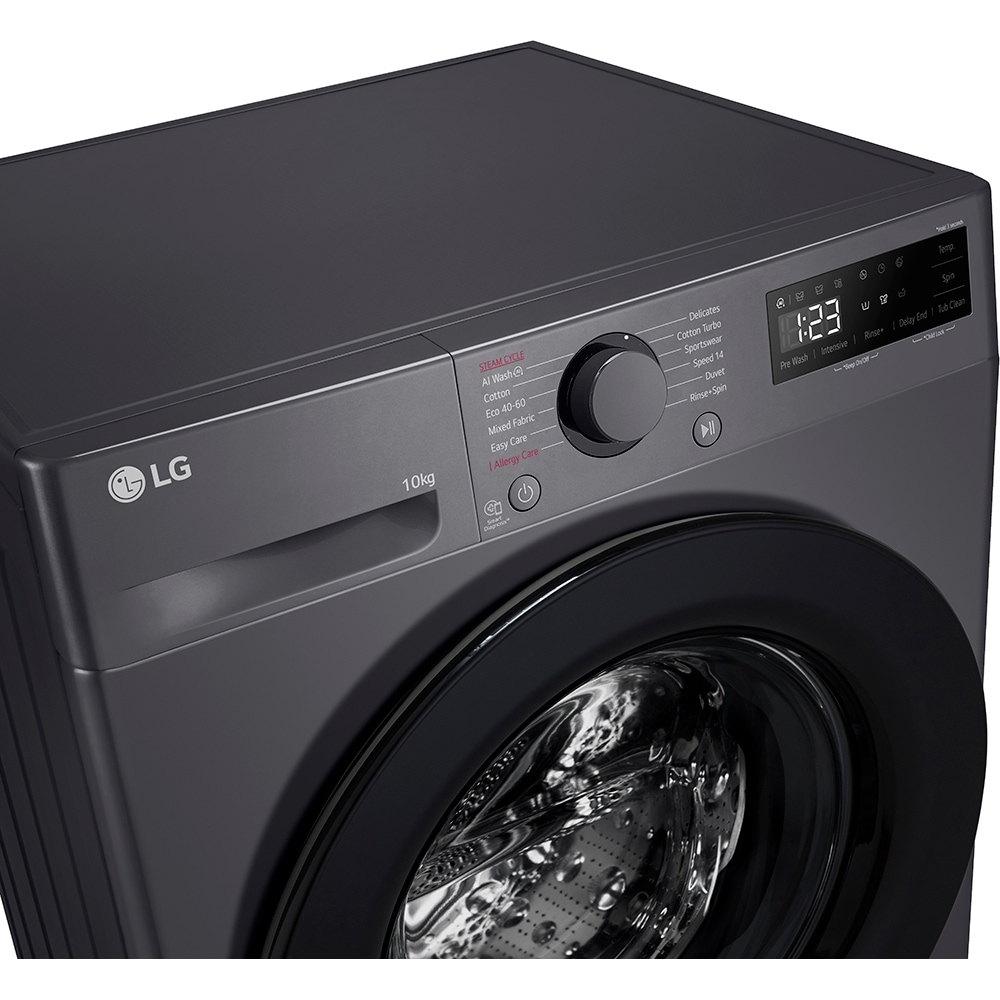 Masina de spalat rufe frontala LG F4WR510SBM, AI Direct Drive, 10 kg, 1400rpm, Clasa A, negru
