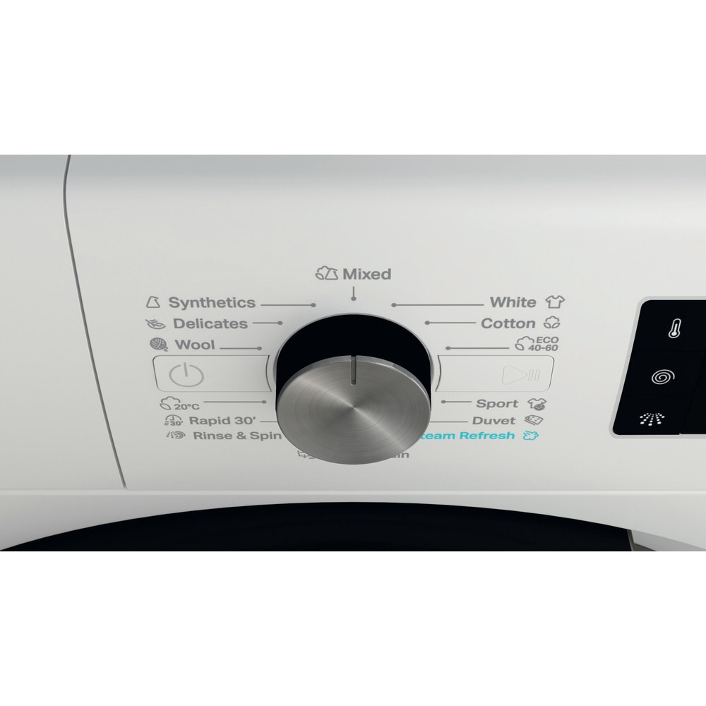 Masina de spalat rufe frontala WHIRLPOOL FFB 10489 BV EE, Steam, 6th Sense, 10 kg, 1400rpm, Clasa A, alb