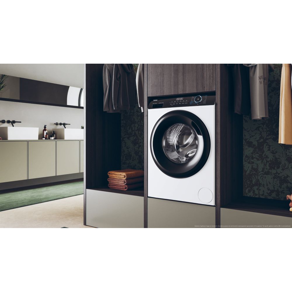 Masina de spalat rufe frontala HAIER HW80-B14939-S, 8 kg, 1400rpm, Clasa A, alb