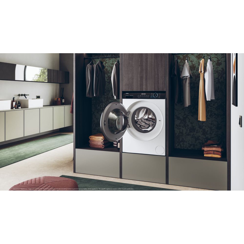 Masina de spalat rufe frontala HAIER HW80-B14939-S, 8 kg, 1400rpm, Clasa A, alb