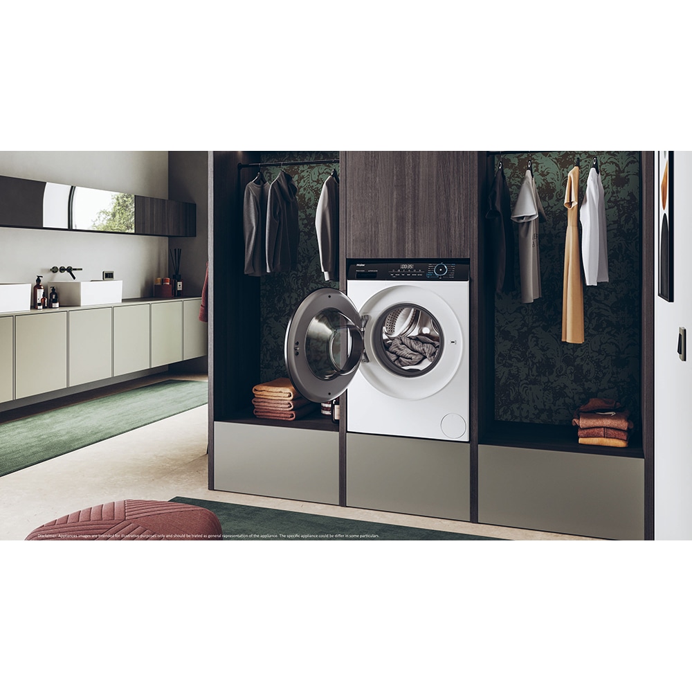 Masina de spalat rufe frontala HAIER HW90-BP14939, Steam, 9 kg, 1400rpm, Clasa A, alb