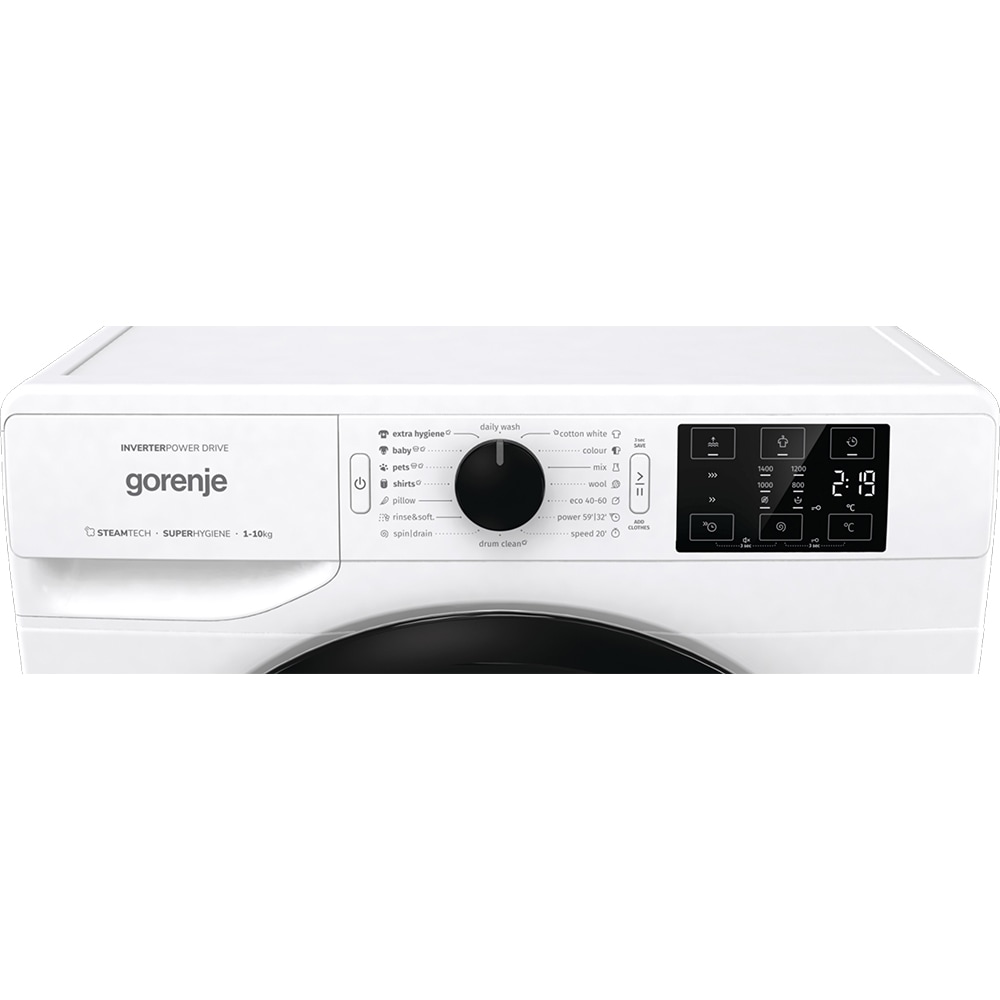 Masina de spalat rufe frontala GORENJE W2NEI1P4ADS, SteamTech, 10 kg, 1400rpm, Clasa A, alb