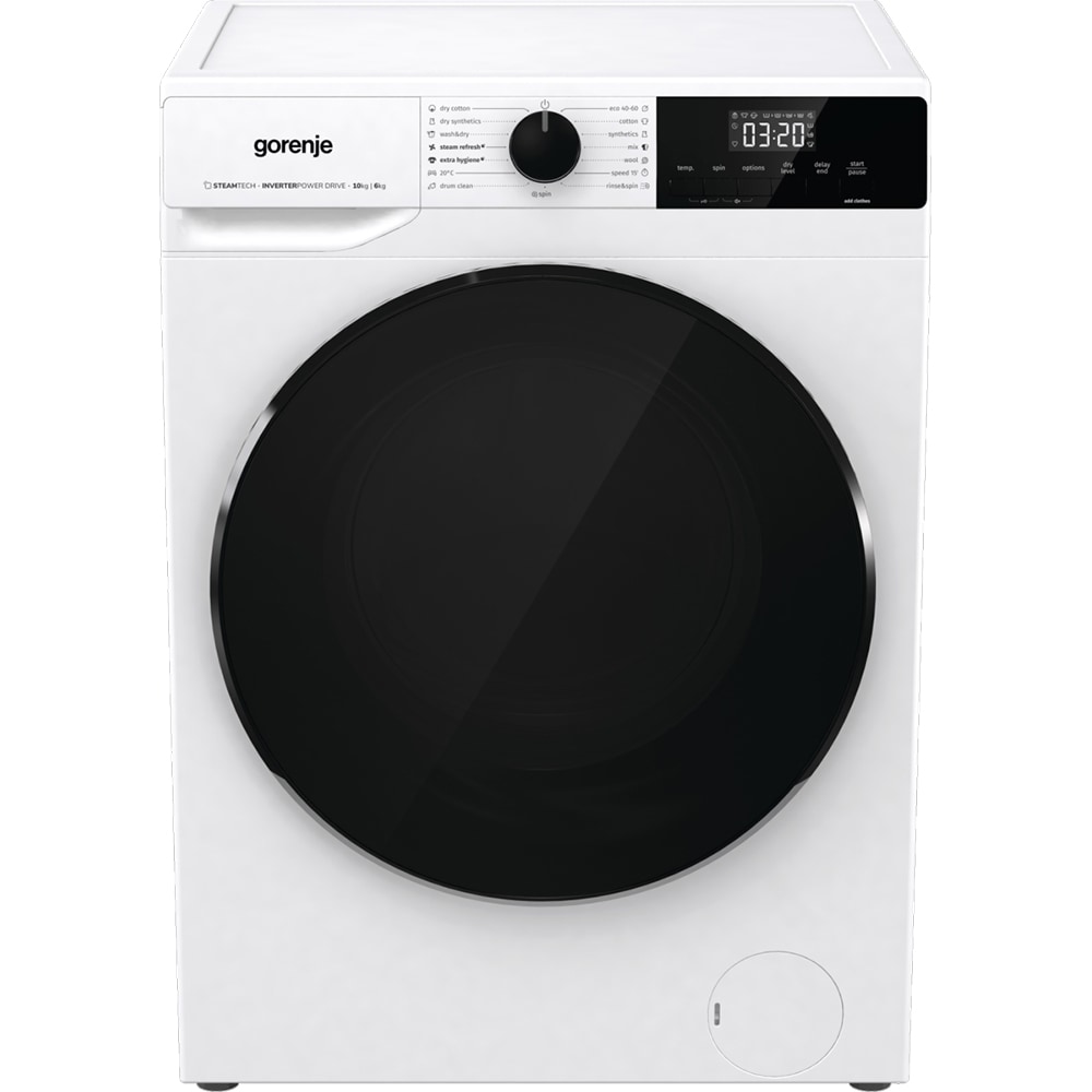 Masina de spalat rufe frontala cu uscator GORENJE WD2A164ADS, 10/6 kg, 1400rpm, Clasa A/D, alb