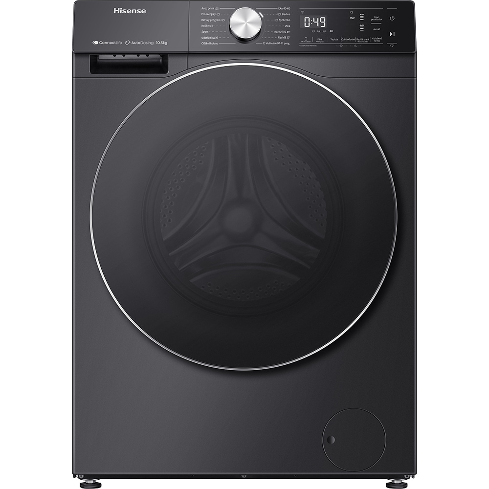Masina de spalat rufe frontala HISENSE WF5S1045BB, Steam, 10.5 kg, 1400rpm, Clasa A, Wi-Fi, negru Masina de spalat rufe frontala HISENSE WF5S1045BB, Steam, 10.5 kg, 1400rpm, Clasa A, Wi-Fi, negru