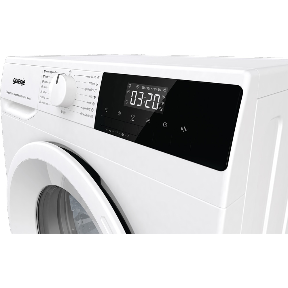 Masina de spalat rufe frontala GORENJE WNHPI84AS, SteamTech, 8 kg, 1400rpm, Clasa A, alb