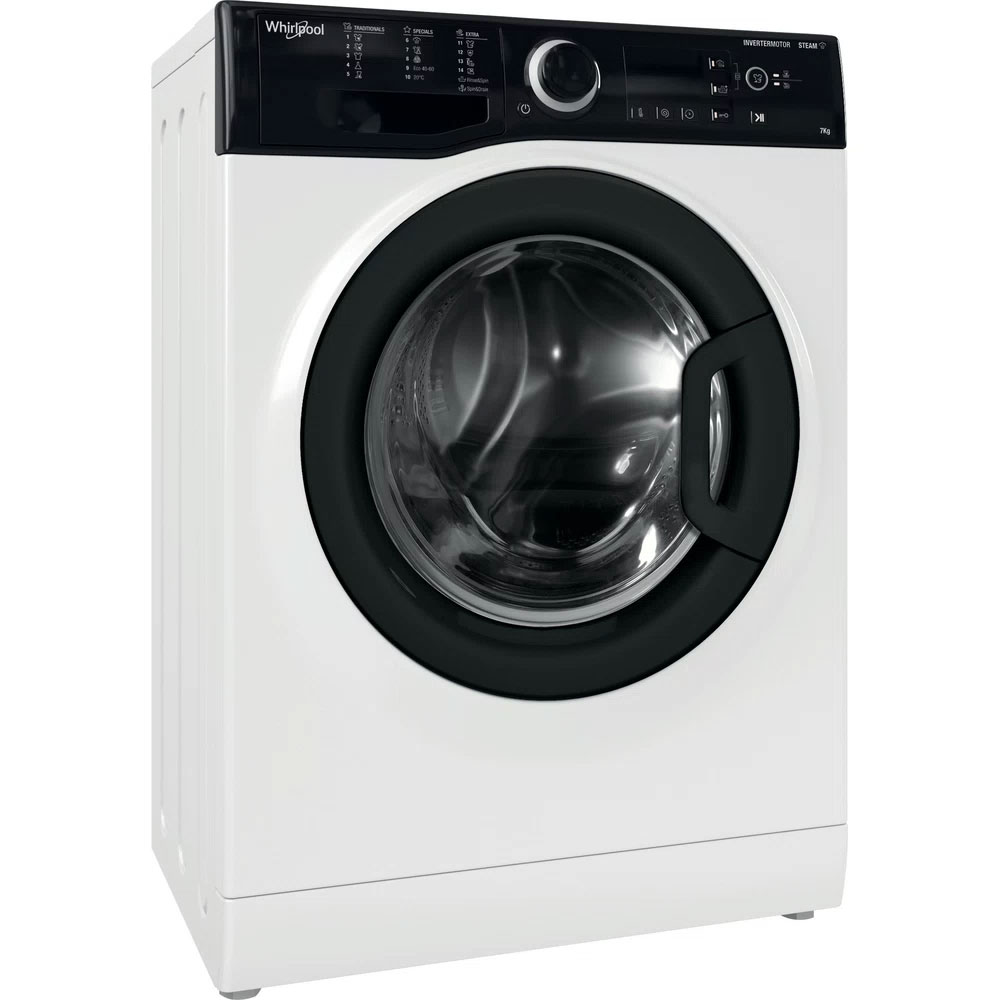 Masina de spalat rufe frontala slim WHIRLPOOL WRSB 7259 BB EU, 7 kg, 1200rpm, Clasa B, alb