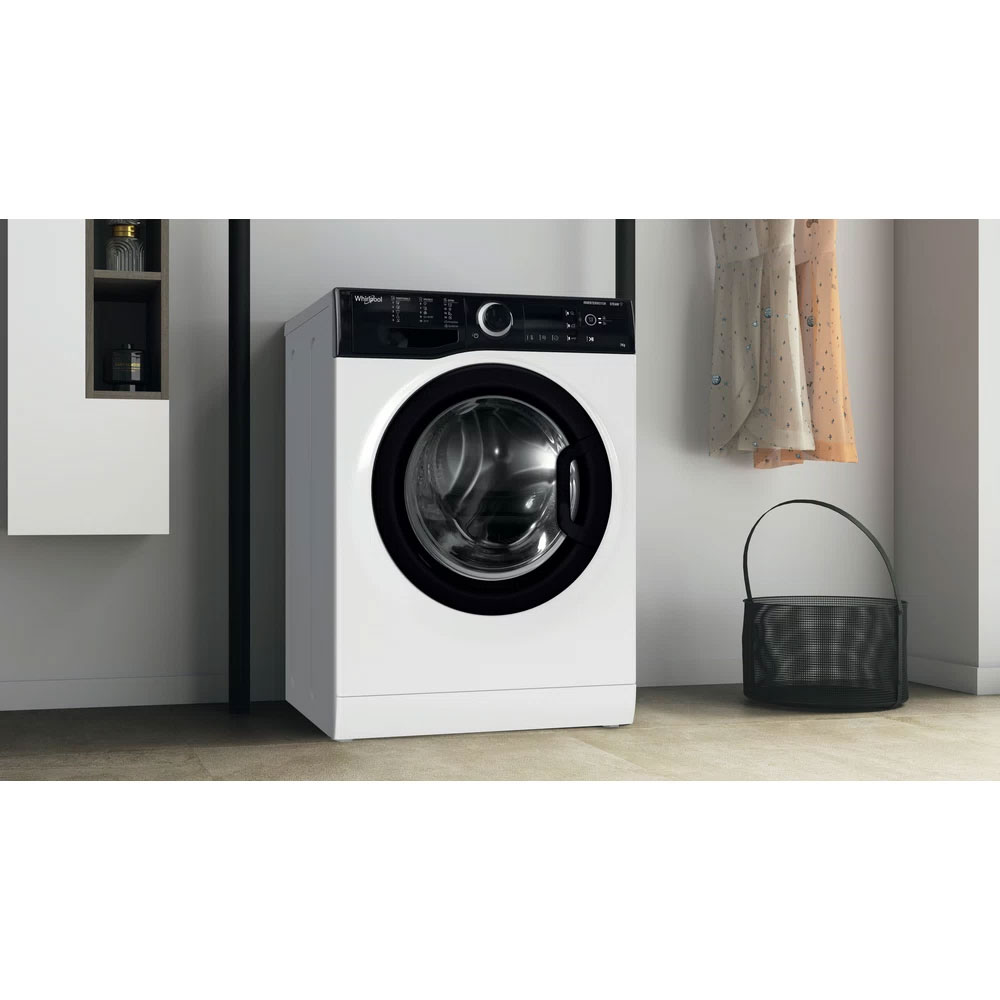 Masina de spalat rufe frontala slim WHIRLPOOL WRSB 7259 BB EU, 7 kg, 1200rpm, Clasa B, alb