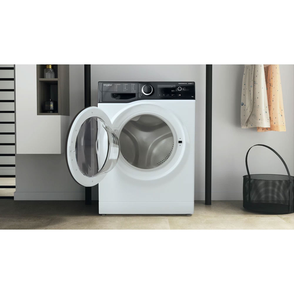 Masina de spalat rufe frontala slim WHIRLPOOL WRSB 7259 BB EU, 7 kg, 1200rpm, Clasa B, alb