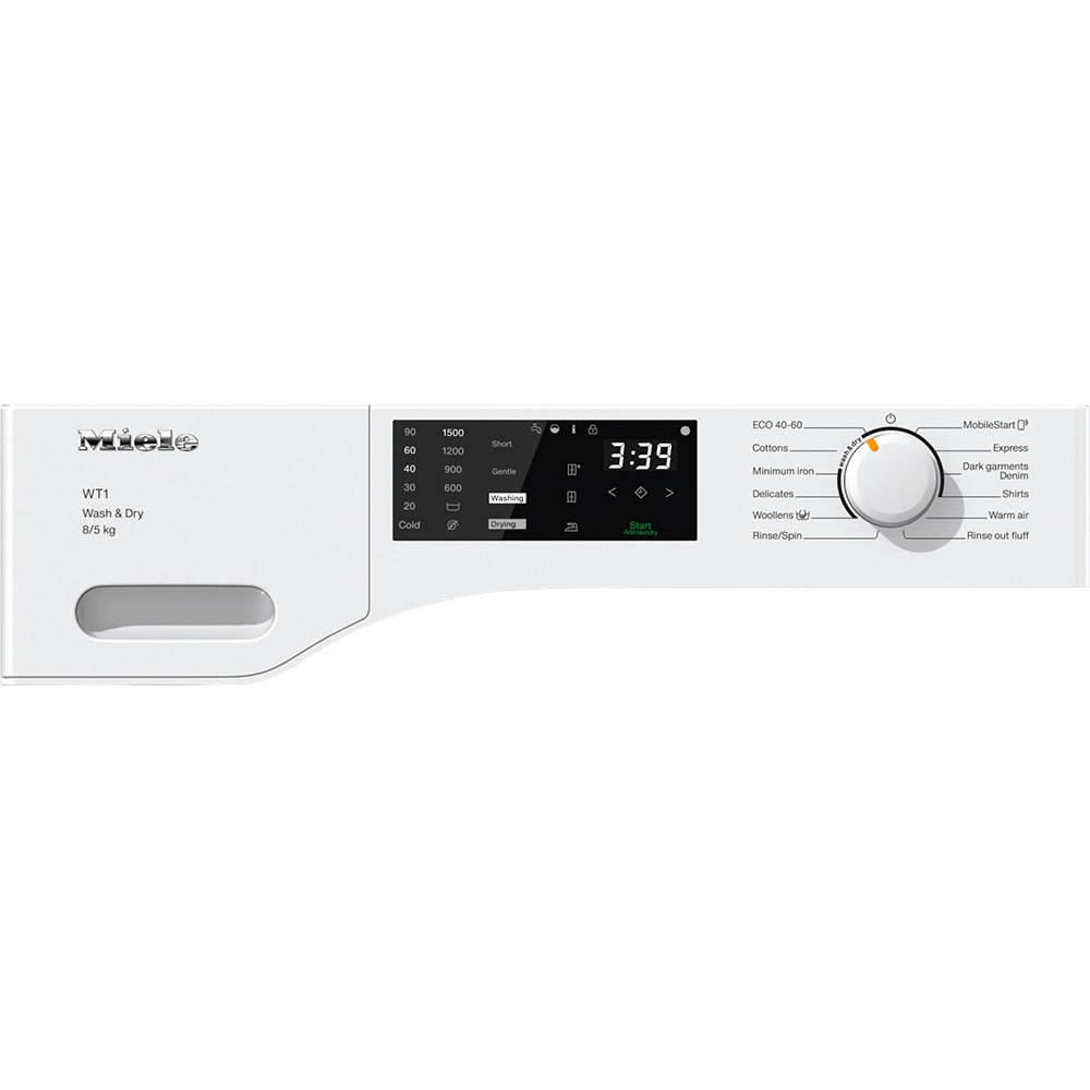 Masina de spalat rufe frontala cu uscator MIELE WTD160 WCS, PerfectCare, 8/5 kg, 1500rpm, Clasa A/D, alb