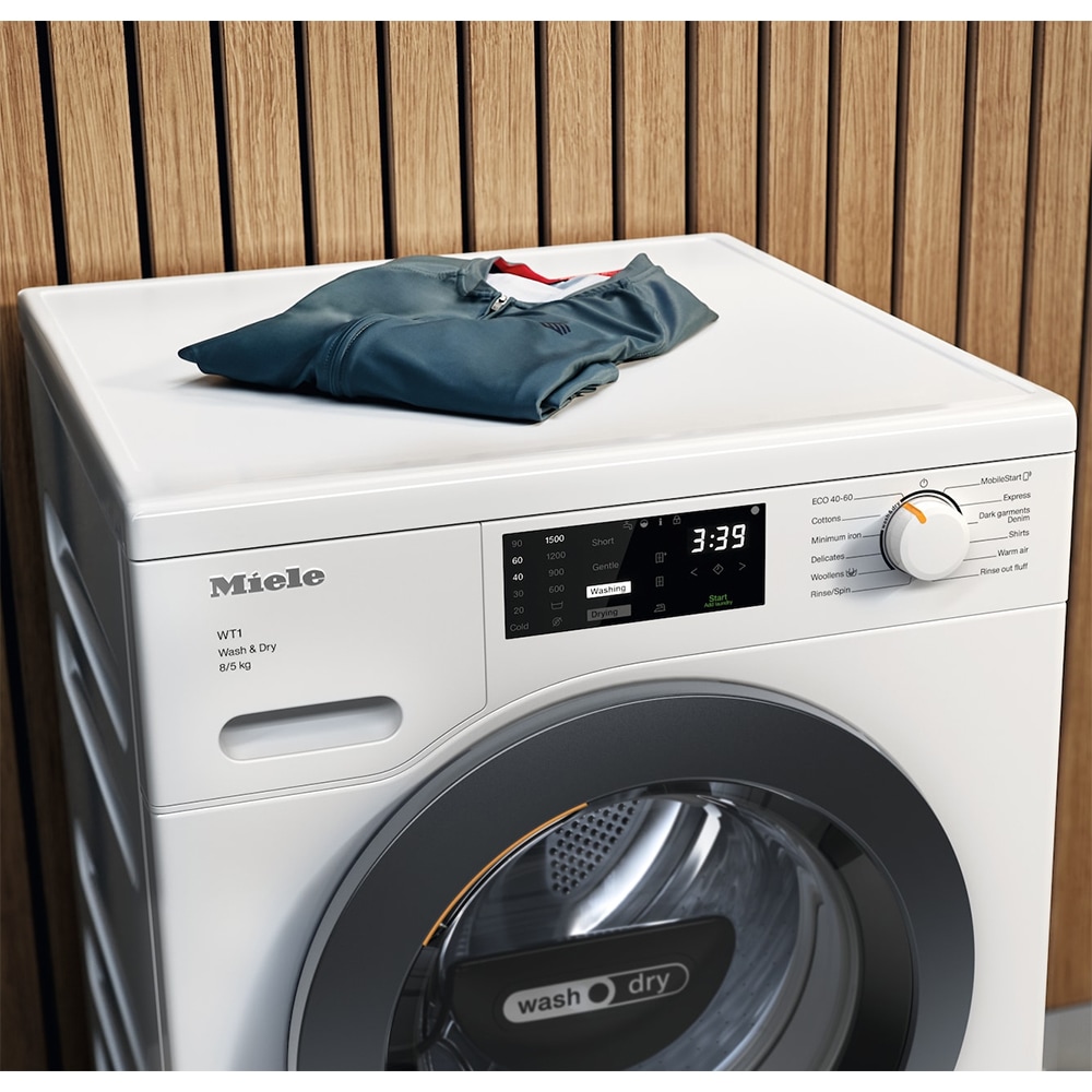 Masina de spalat rufe frontala cu uscator MIELE WTD160 WCS, PerfectCare, 8/5 kg, 1500rpm, Clasa A/D, alb