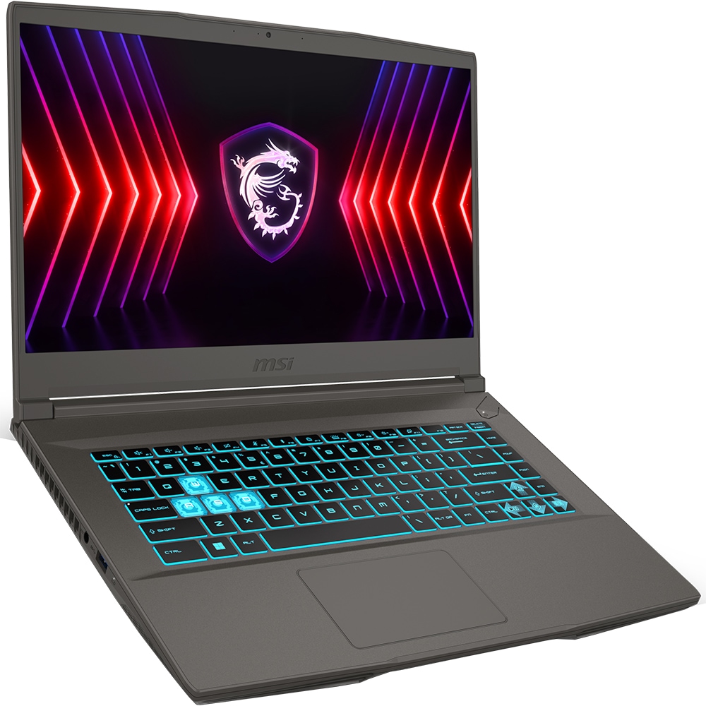 Laptop Gaming MSI Thin 15 B13VE-1470XRO, Intel Core i7-13620H pana la 4.9GHz, 15.6" FHD, 16GB, SSD 512GB, NVIDIA GeForce RTX 4050 6GB, Free DOS, negru