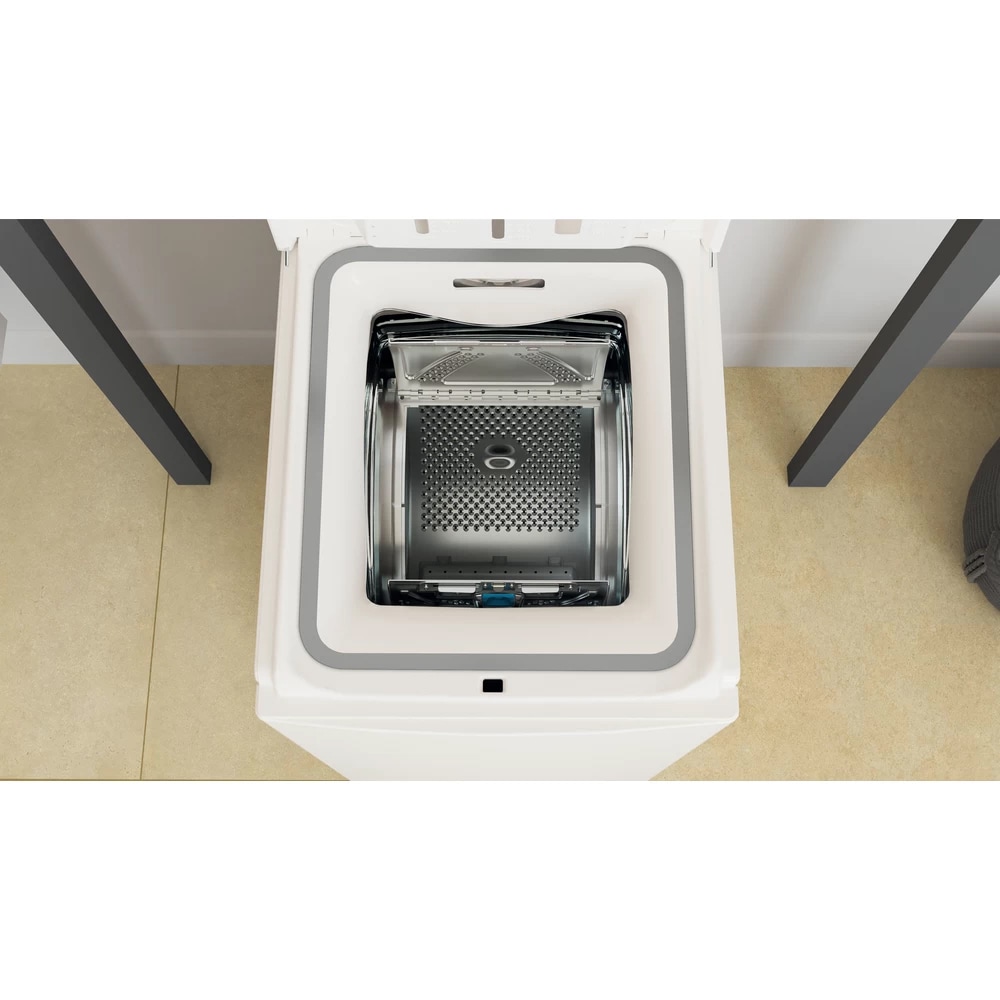 Masina de spalat rufe verticala WHIRLPOOL TDLR 7220SS EU/N, 6th Sense, 7 kg, 1200rpm, Clasa E, alb
