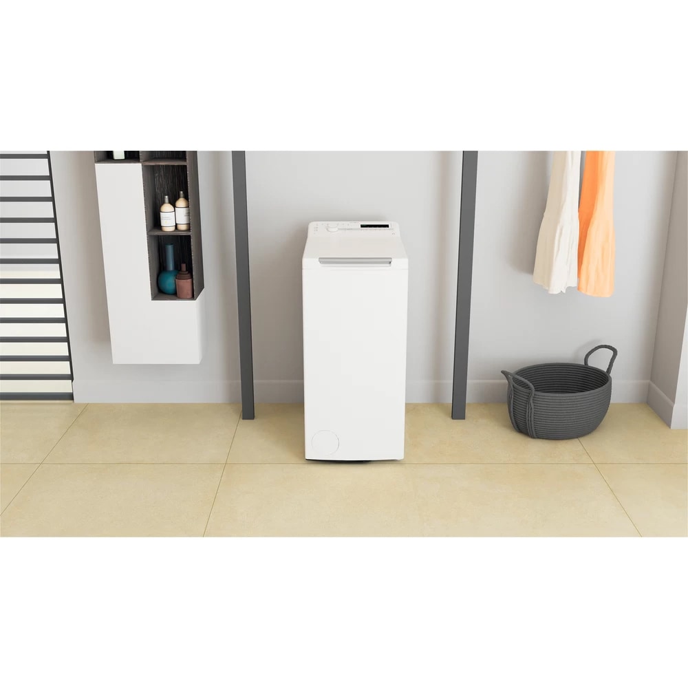 Masina de spalat rufe verticala WHIRLPOOL TDLR 7220SS EU/N, 6th Sense, 7 kg, 1200rpm, Clasa E, alb