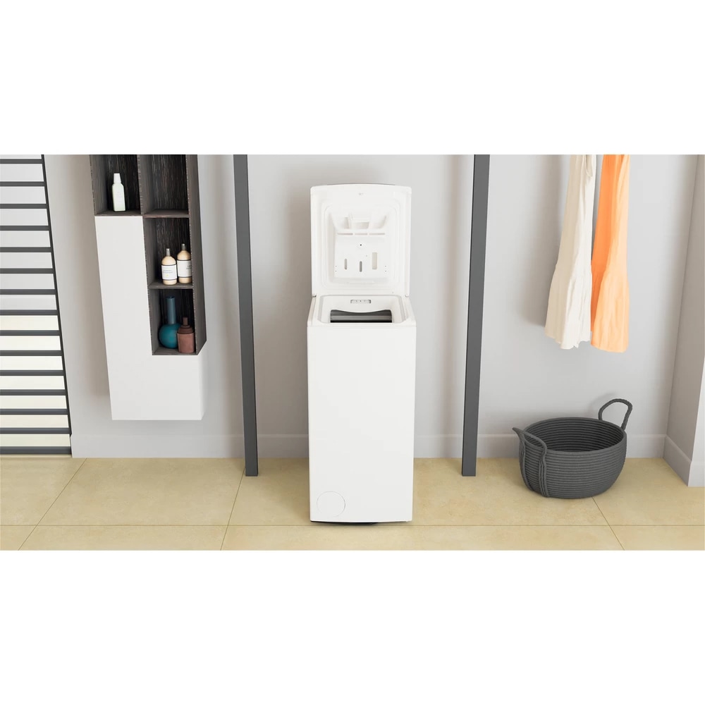 Masina de spalat rufe verticala WHIRLPOOL TDLR 7220SS EU/N, 6th Sense, 7 kg, 1200rpm, Clasa E, alb