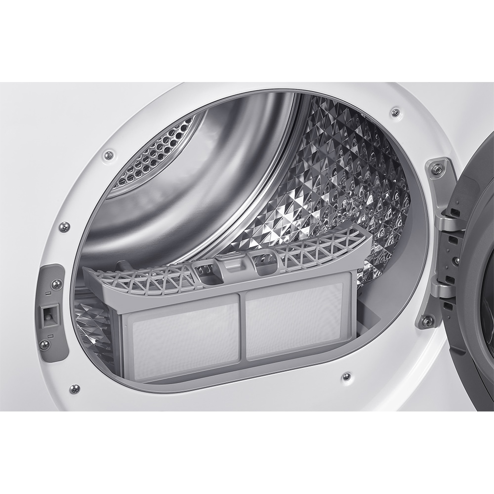 Uscator de rufe SAMSUNG DV90CGC0A0AELE, Pompa de caldura, AI Control, 9 kg, 14 programe, Clasa A++, alb