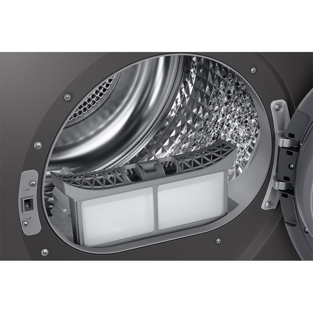 Uscator de rufe SAMSUNG DV90T5240AX, AI Control, Pompa de caldura, 9 kg, 14 programe, Clasa A++, inox