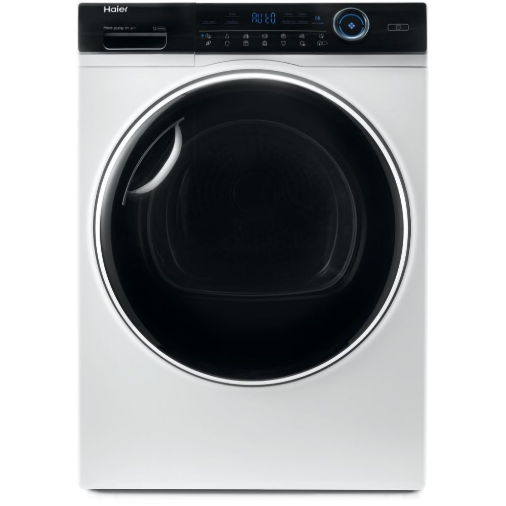 Uscator de rufe HAIER HD90-A3979-S, Pompa de caldura, 9 kg, 14 programe, Clasa A+++, alb