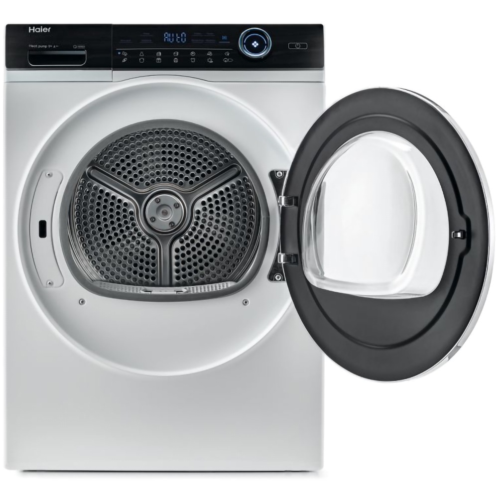 Uscator de rufe HAIER HD90-A3979-S, Pompa de caldura, 9 kg, 14 programe, Clasa A+++, alb