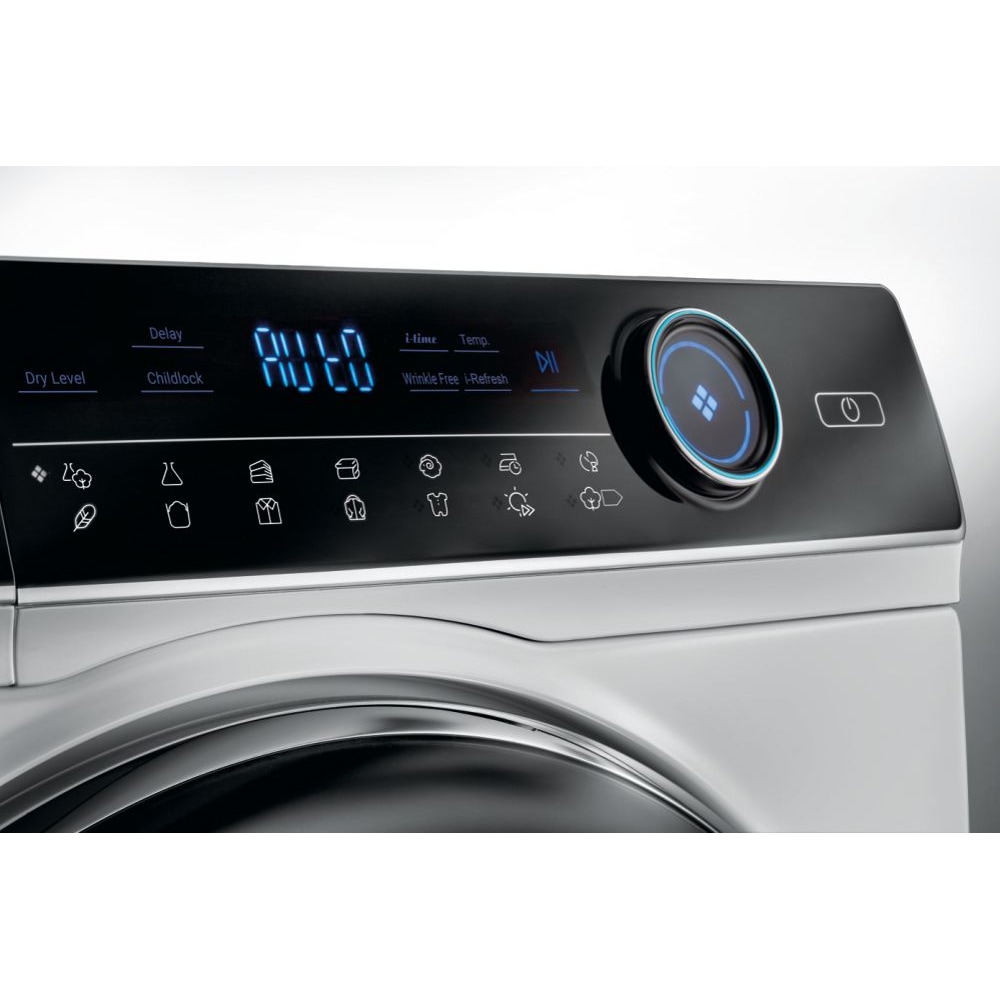 Uscator de rufe HAIER HD90-A3979-S, Pompa de caldura, 9 kg, 14 programe, Clasa A+++, alb