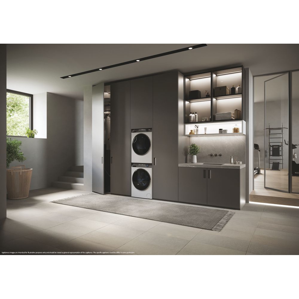 Uscator de rufe HAIER HD90-A3Q979U1, Pompa de caldura, Wi-Fi, 9 kg, 15 programe, Clasa A+++, alb