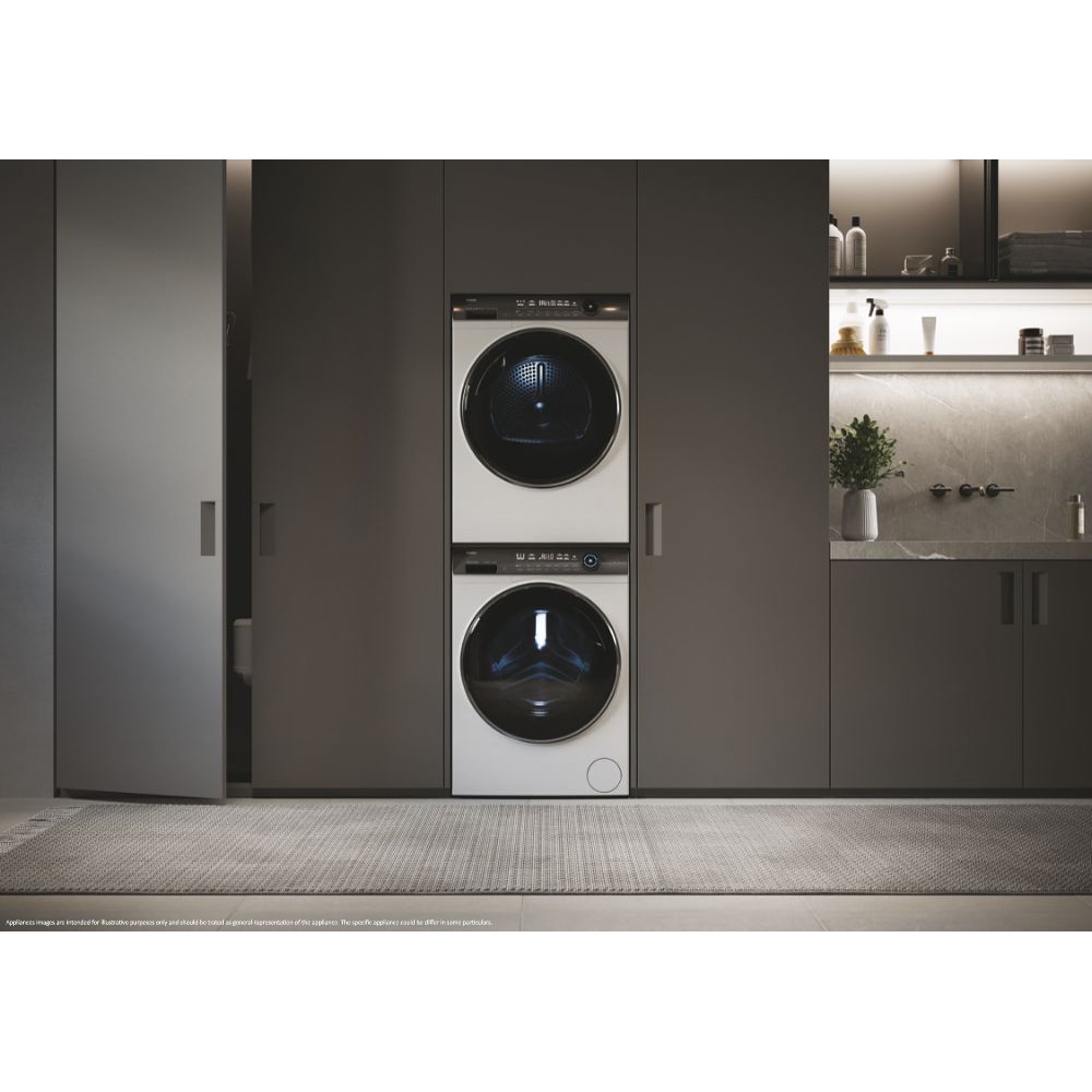 Uscator de rufe HAIER HD90-A3Q979U1, Pompa de caldura, Wi-Fi, 9 kg, 15 programe, Clasa A+++, alb