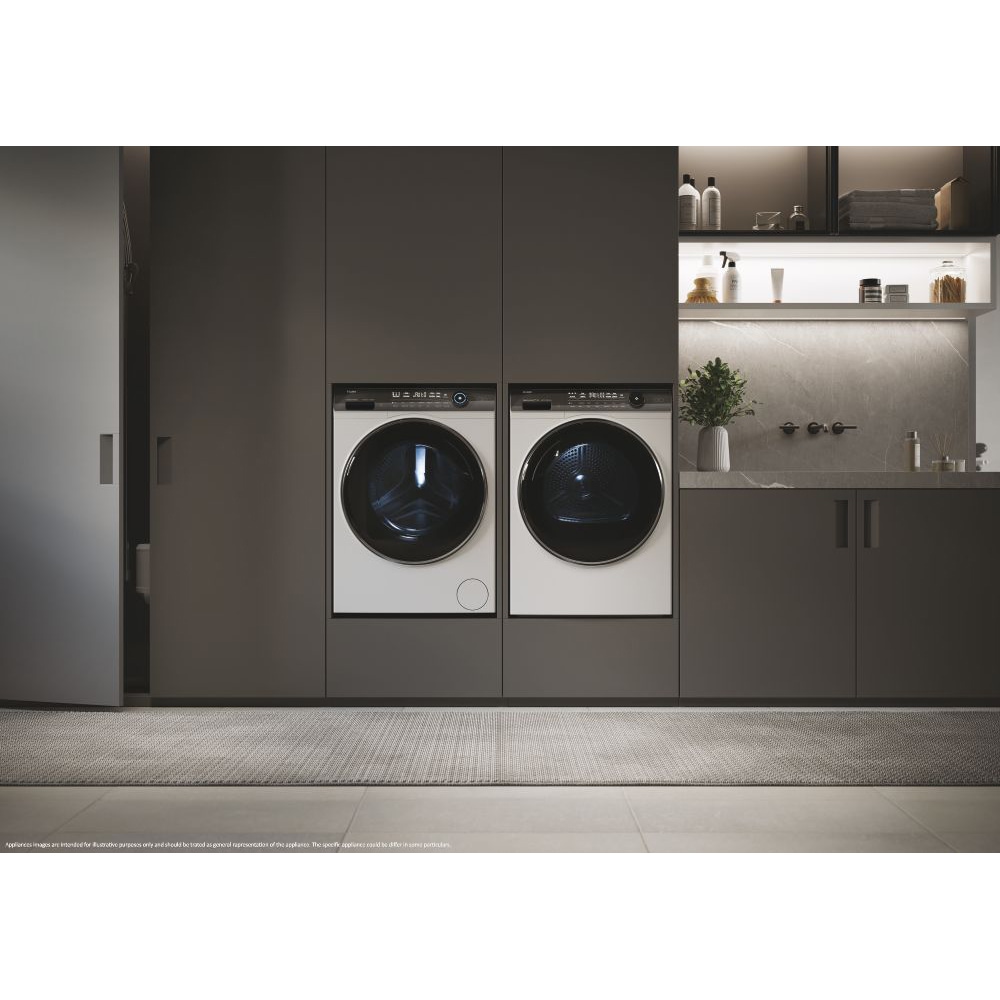 Uscator de rufe HAIER HD90-A3Q979U1, Pompa de caldura, Wi-Fi, 9 kg, 15 programe, Clasa A+++, alb